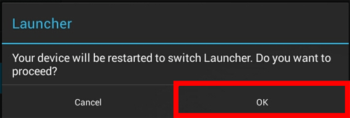 Android Launcher Switch Confirmation